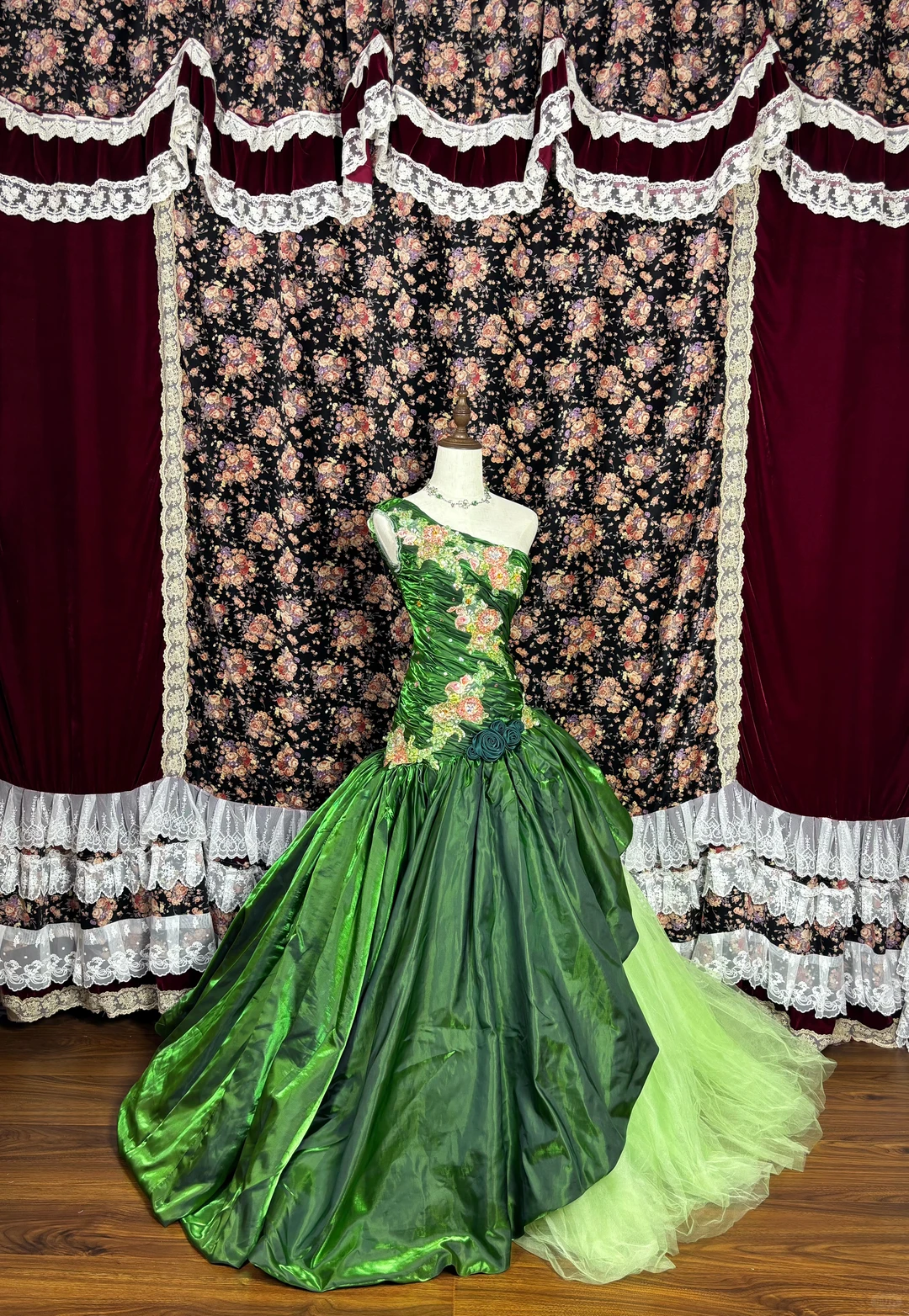 sweet 16 dresses lime green Vintage Bright Ball Gown One Shoulder Beaded Satin Tulle Prom Dr – shinydress st-maternity-special-occasions