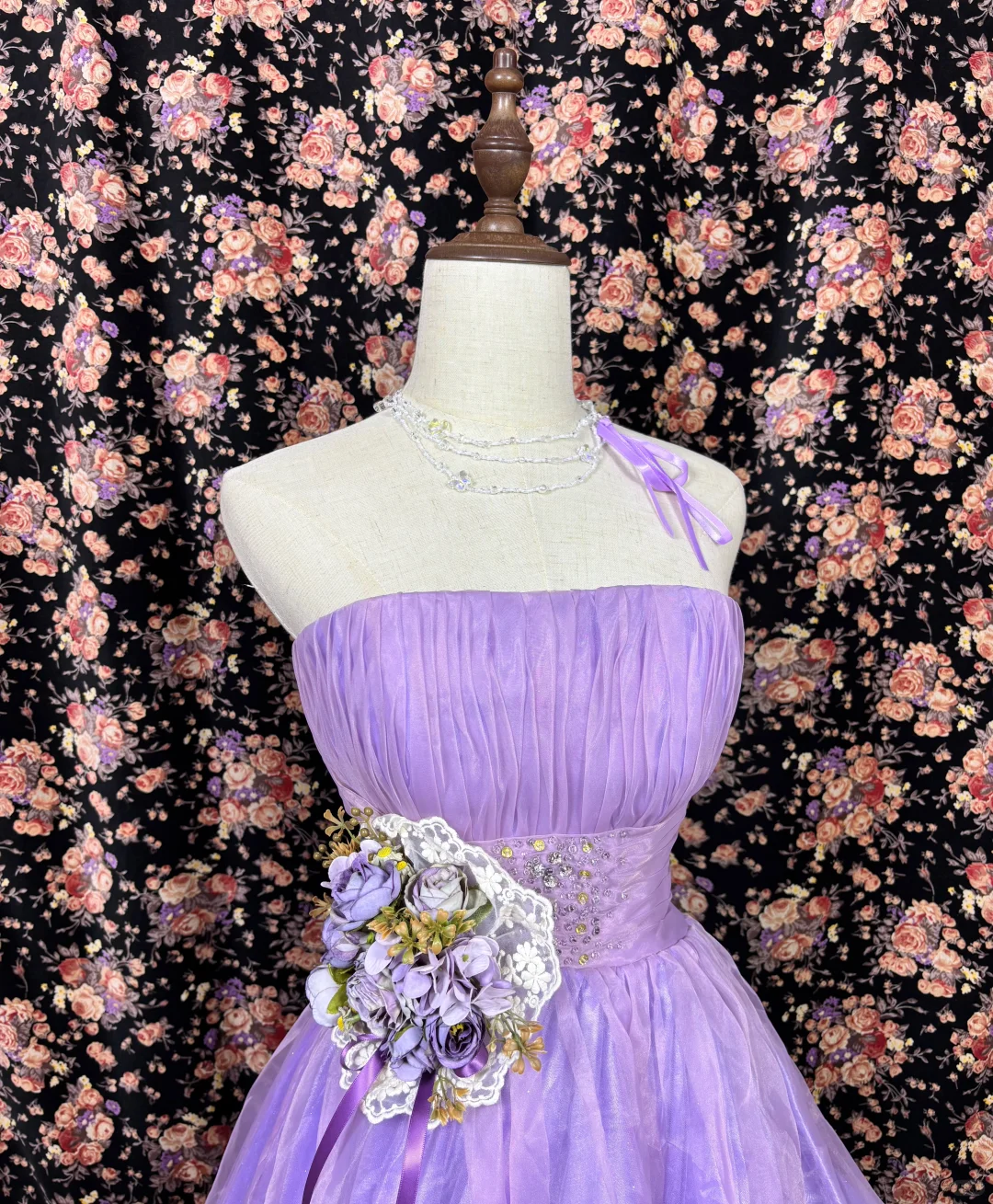 Cute Purple A Line One Shoulder Flower Satin Tulle Homecoming Dress Cocktail Dress SH3741