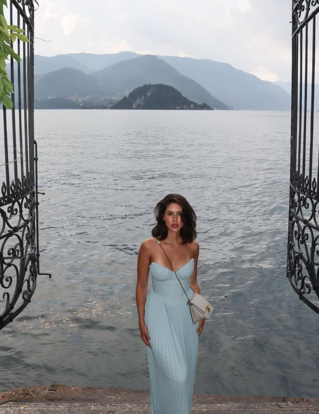 Elegant A Line Sweetheart Neck Blue Satin Long Prom Dress Evening Dress SH2039