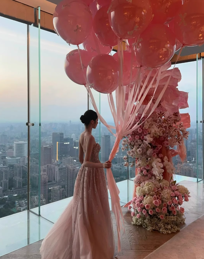 Pink Flowy Charming A Line Sweetheart Neck Sequin Tulle Long Prom Dress Formal Dress SH3667