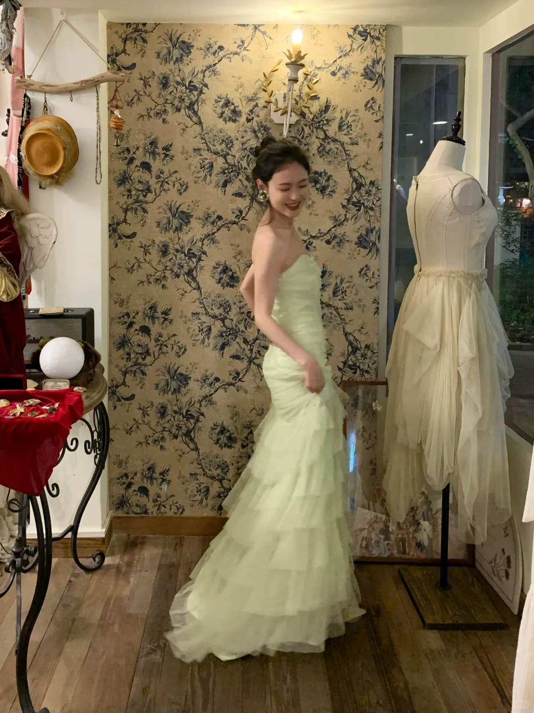 Vintage Light Green Sweetheart Neck Layered Tulle Prom Dress 22th Birthday Dress SH4410
