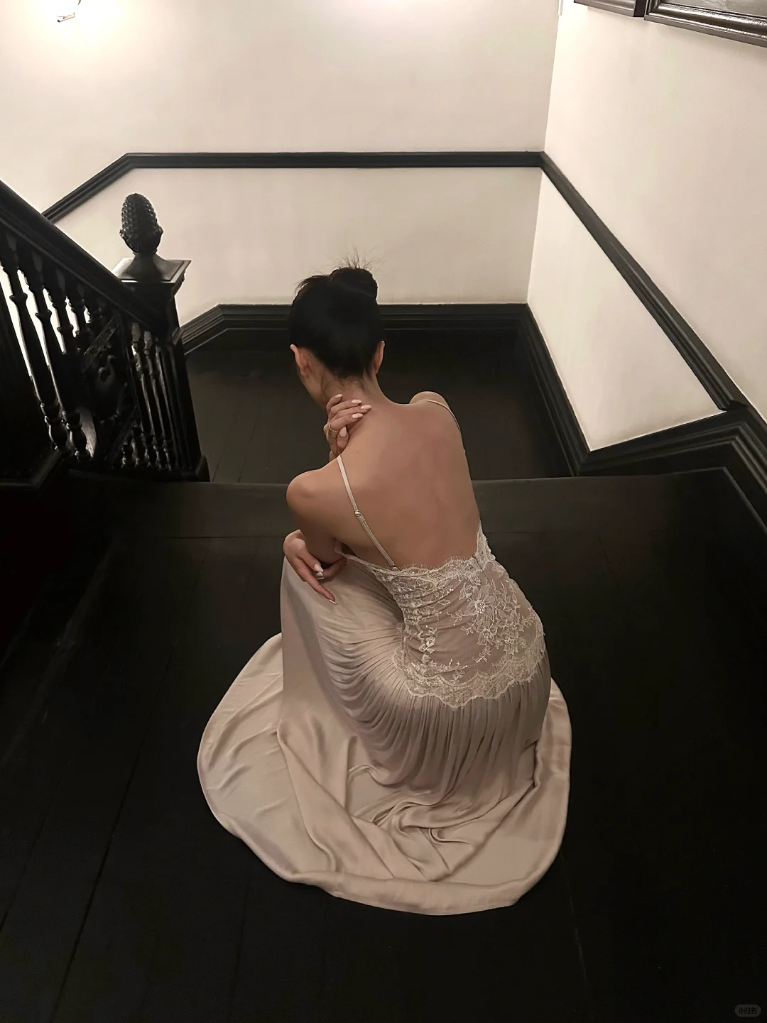 Stunning A Line Halter Lace Satin Open Back Prom Dress Evening Dress Formal Gown SH3926