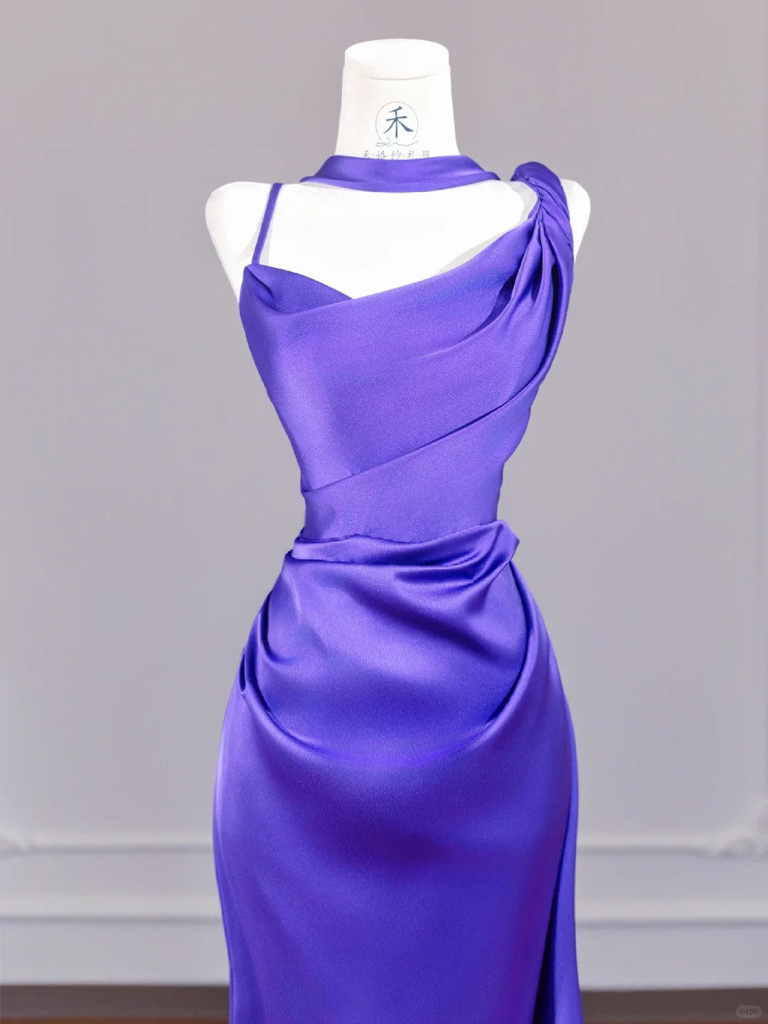 Stunning Purple Mermaid Spaghetti Strap Satin Long Prom Dress Party Dress SH4361