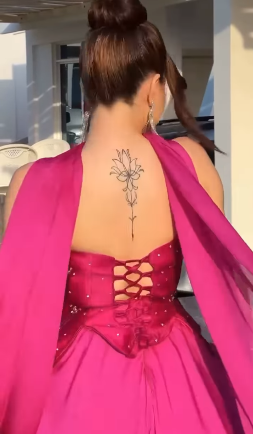 Hot Pink A Line Strapless Beaded Satin Long Prom Dress Wedding Guest Dress SH5412