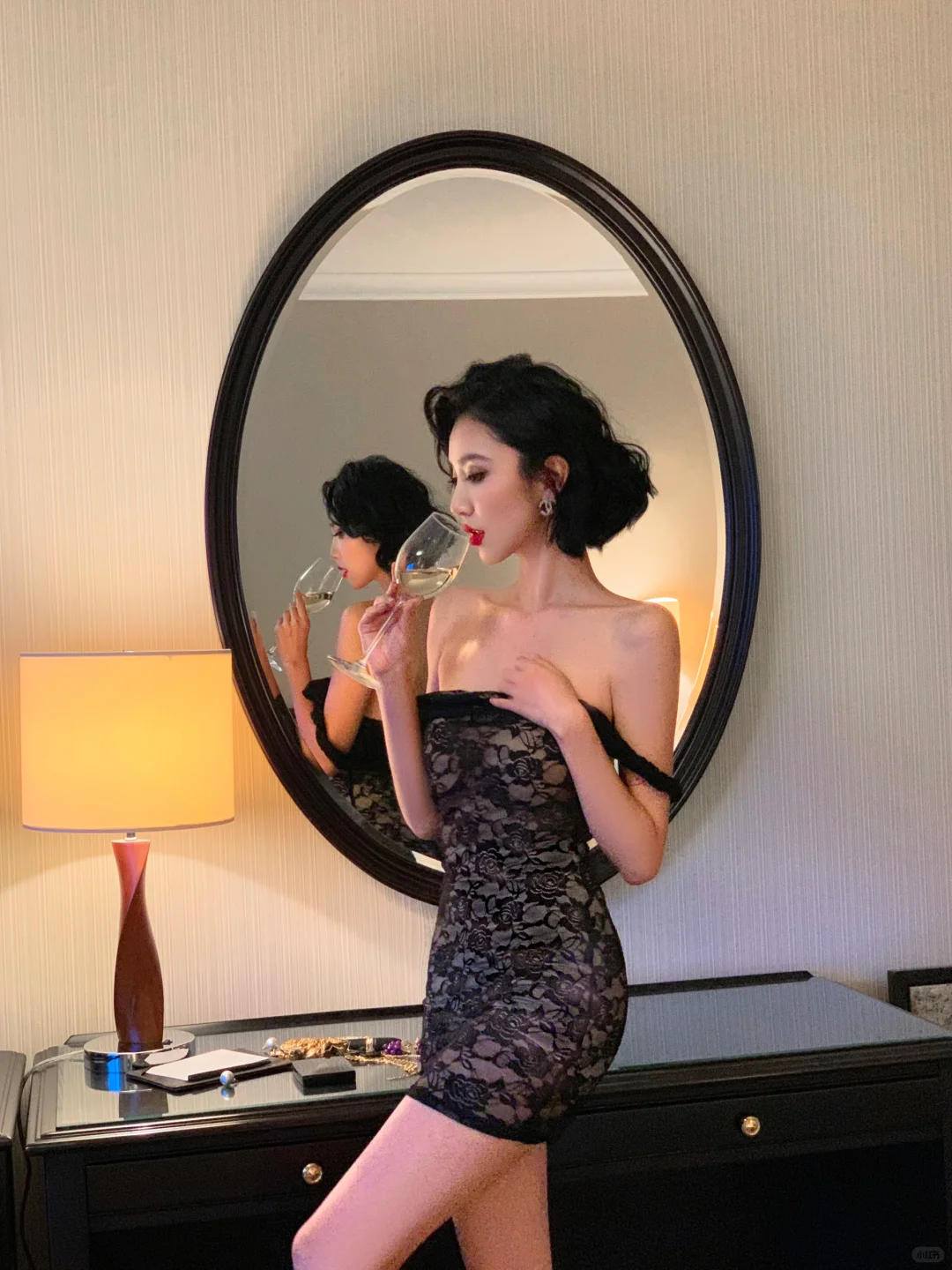 Black Sexy Sheath Off the Shoulder Lace Mini Homecoming Dress Cocktail Dress SH4349