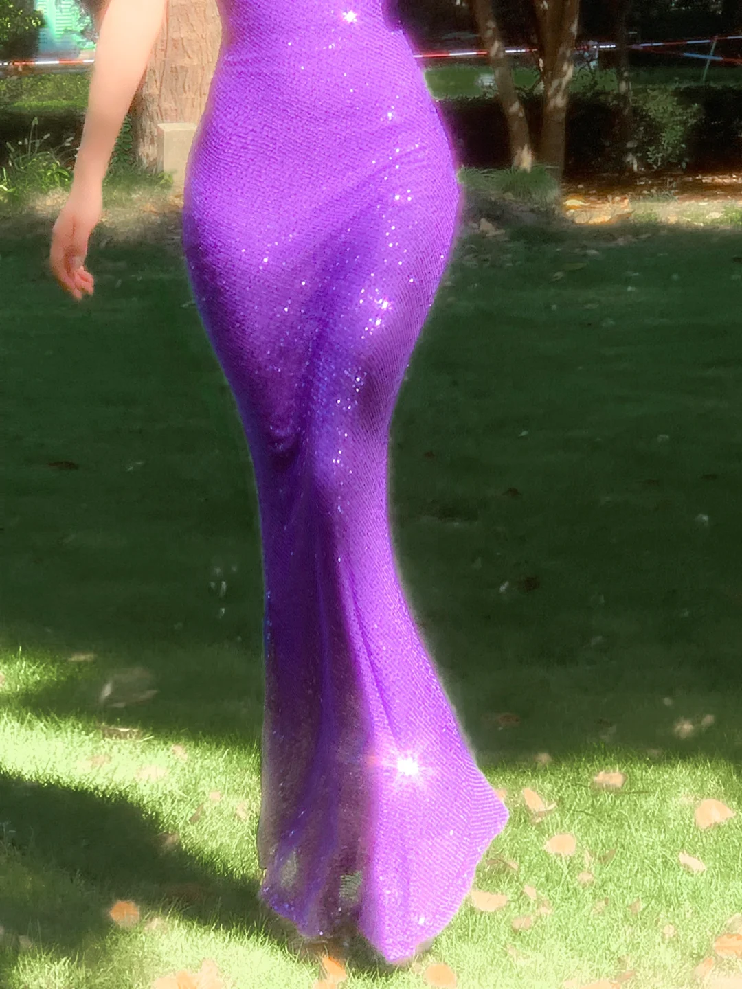Sexy Shiny Purple Mermaid Straps Sequin Long Prom Dress Vacation Dress SH4318