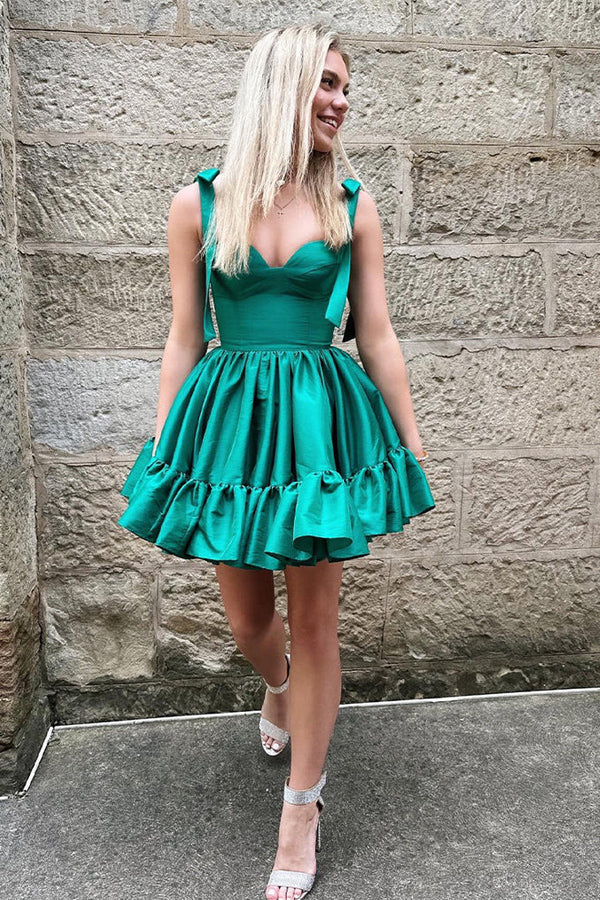 Ruffles Cute Sweetheart Homecoming Dresses, Short Prom Dress  SH781
