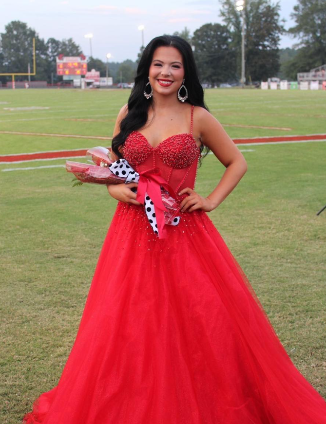 Charming Red Ball Gown Spaghetti Strap Beaded Corset Tulle Long Prom Dress Evening Dress SH6586