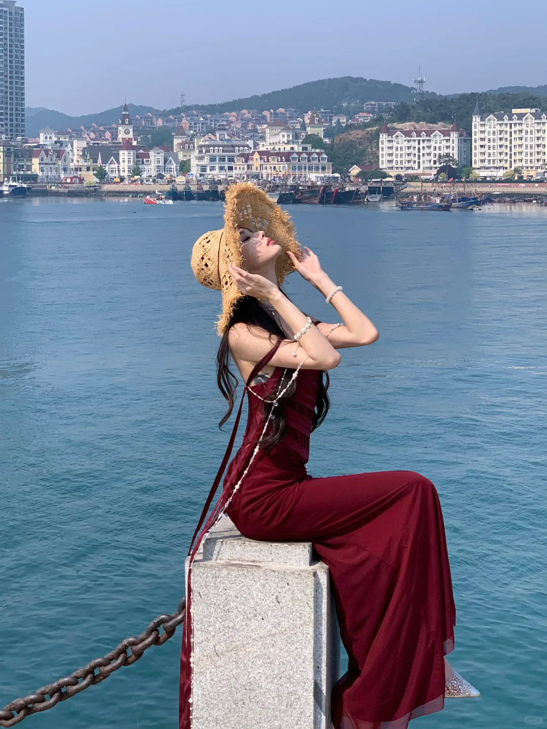 Dark Burgundy Mermaid Off the Shoulder Corset Satin Prom Dress Wedding Guest Dress SH4469