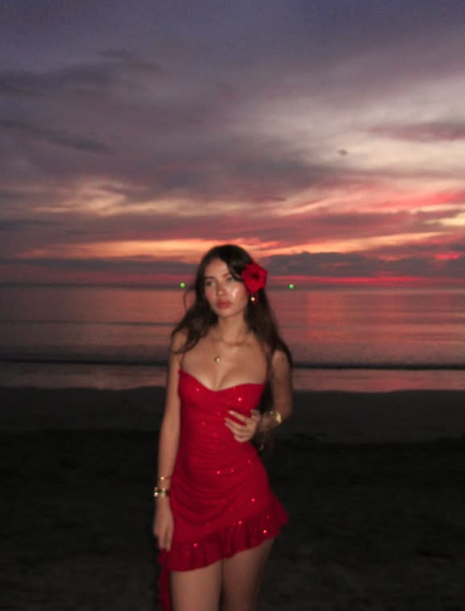 Red A Line Spaghetti Strap Sequin Tulle Short Homecoming Dress Vacation Dress SH4478