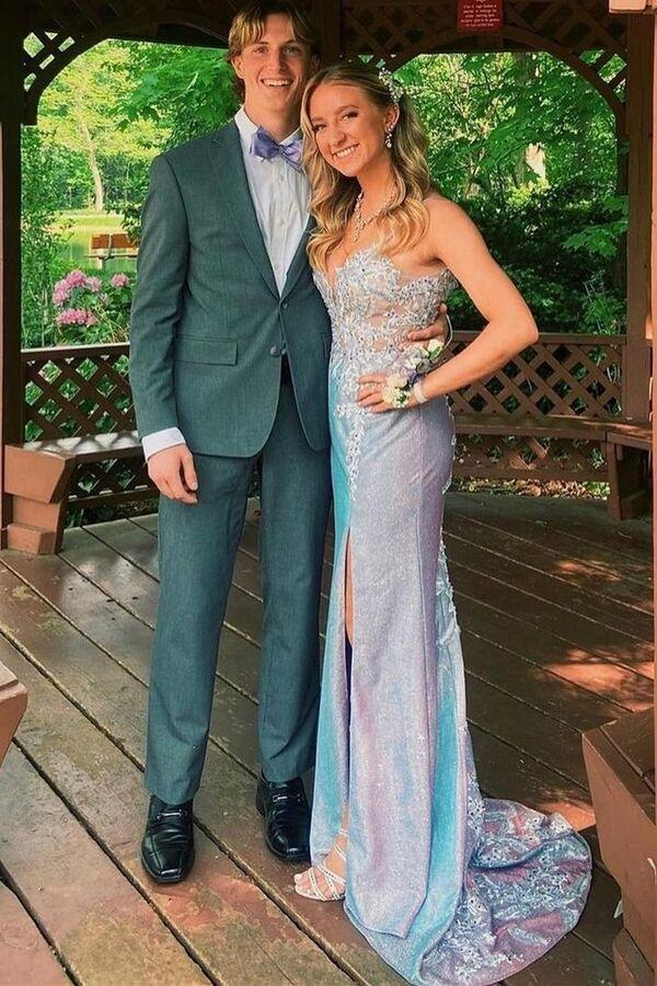 Elegant Mermaid Lace Spaghetti Straps Prom Dress Formal Evening Gowns SH736