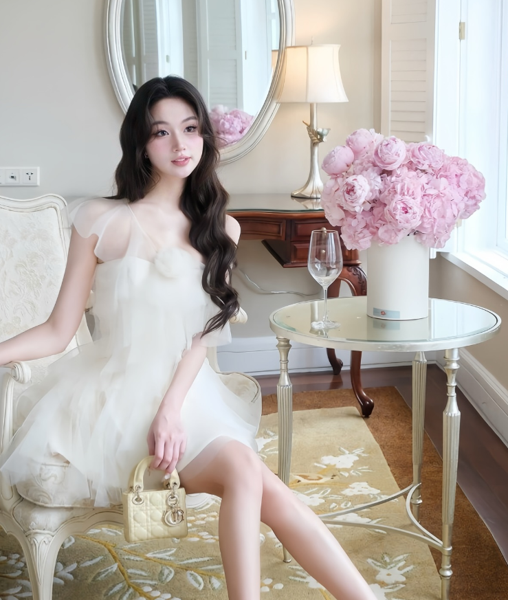 Romantic White A Line V Neck Layered Tulle Short Homecoming Dress Cocktail Dress SH3301