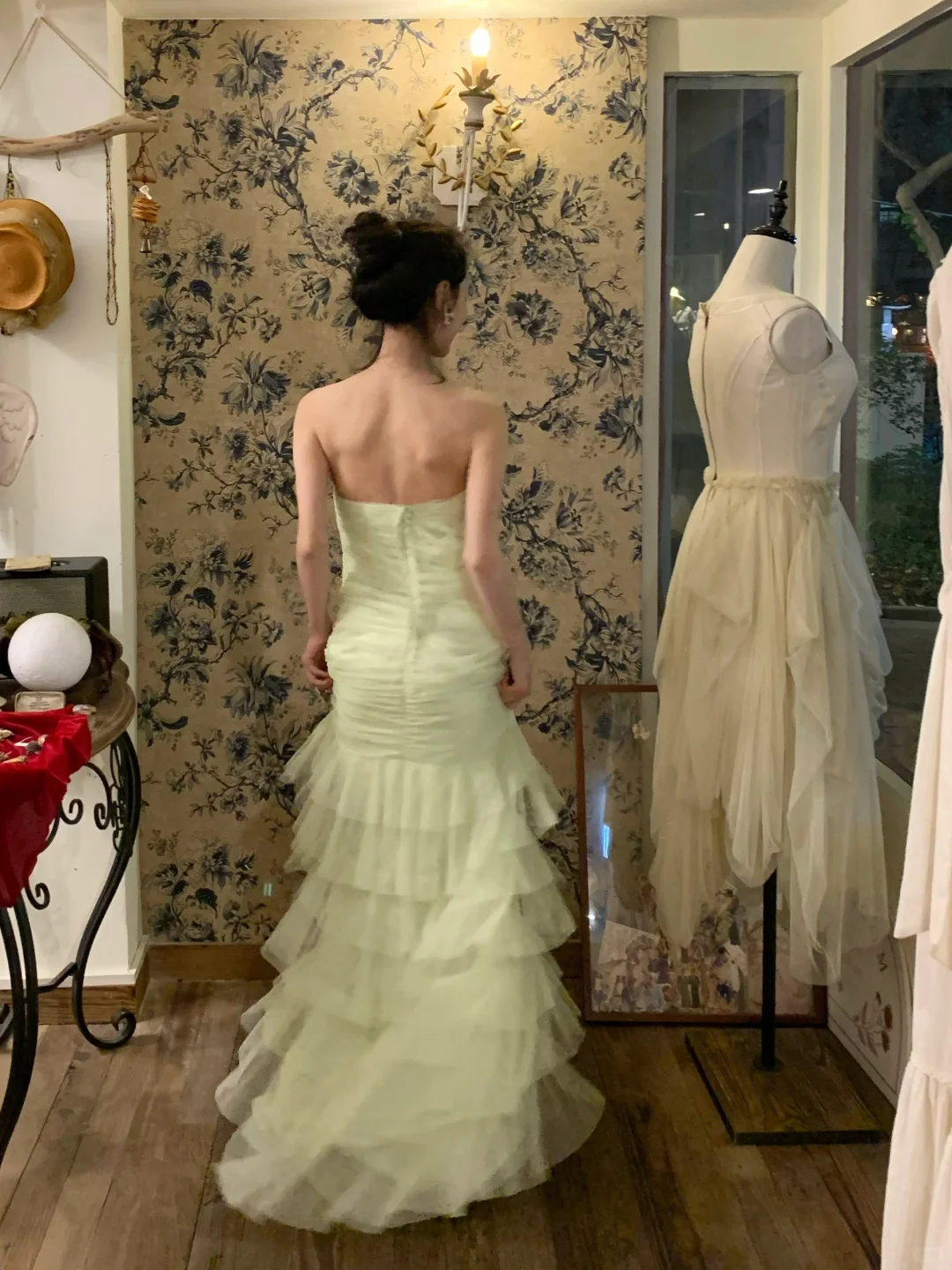 Vintage Light Green Sweetheart Neck Layered Tulle Prom Dress 22th Birthday Dress SH4410