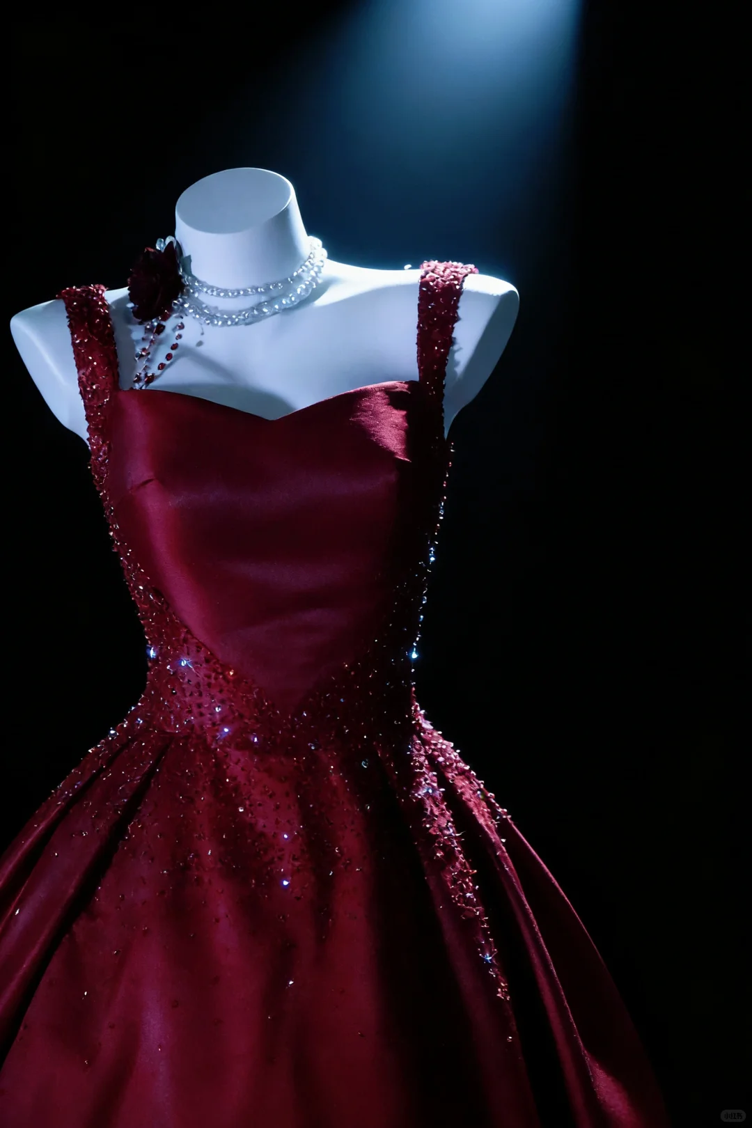 Burgundy A Line Straps Exquisite Beaded Satin Long Graduation Prom Dress SH5290