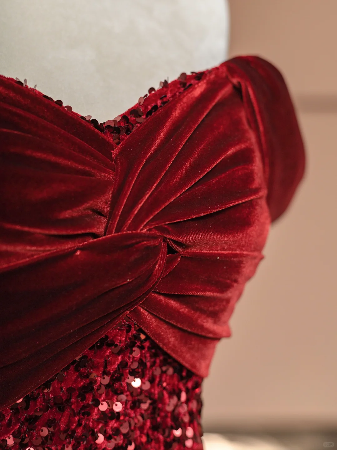 Burgundy Mermaid Off the Shoulder Sequin Velvet Long Prom Dress Party Dress SH4369
