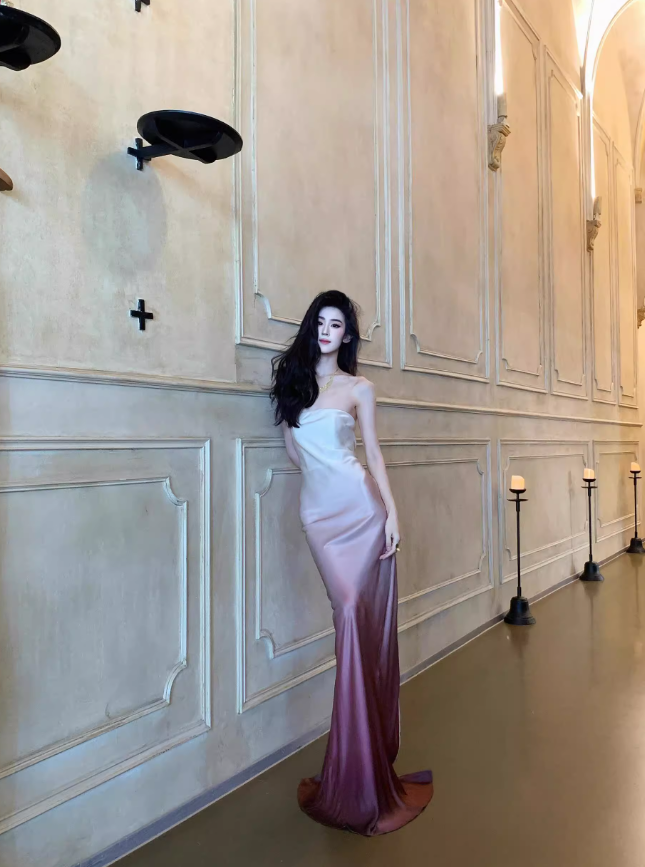 Elegant Mermaid Strapless Grape Purple Ombre Satin Prom Dress Outfits SH4372