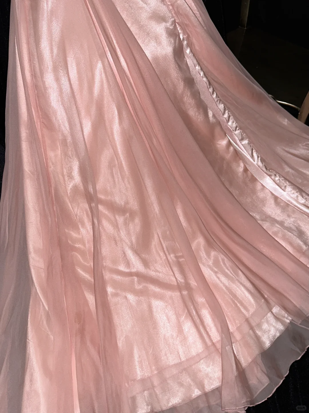 Classy A Line Round Neck Pink Tulle Satin Prom Dress Evening Dress SH3104