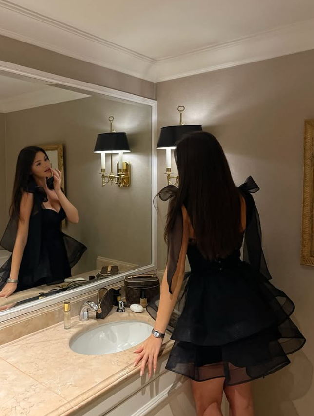 Black A Line Straps Layered Organza Short Homecoming Dress Outfits SH6492