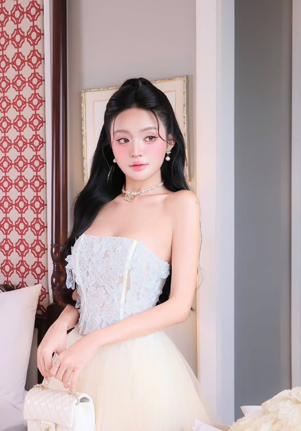 Khaki A Line Strapless Lace Tulle Short Homecoming Dress SH4786