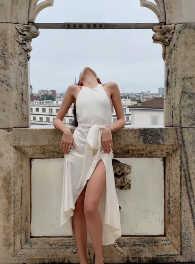 White A Line Halter Satin Open Back Long Wedding Guest Dress Party Dress with Slit SH3312