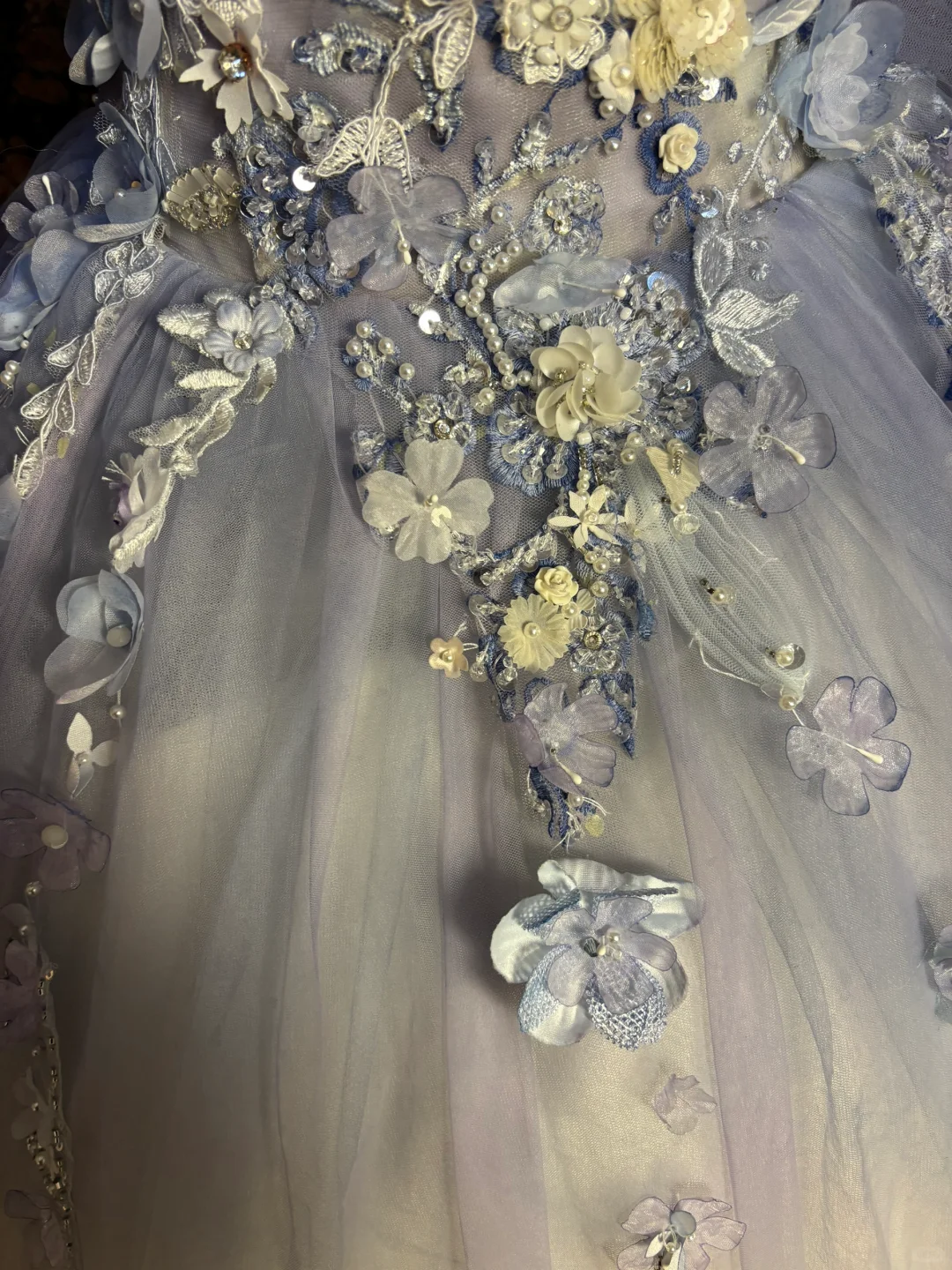 Vintage Lilac Ombre Ball Gown Long Sleeve Appliques Tulle Prom Dress Sweet 16 Dress SH5778