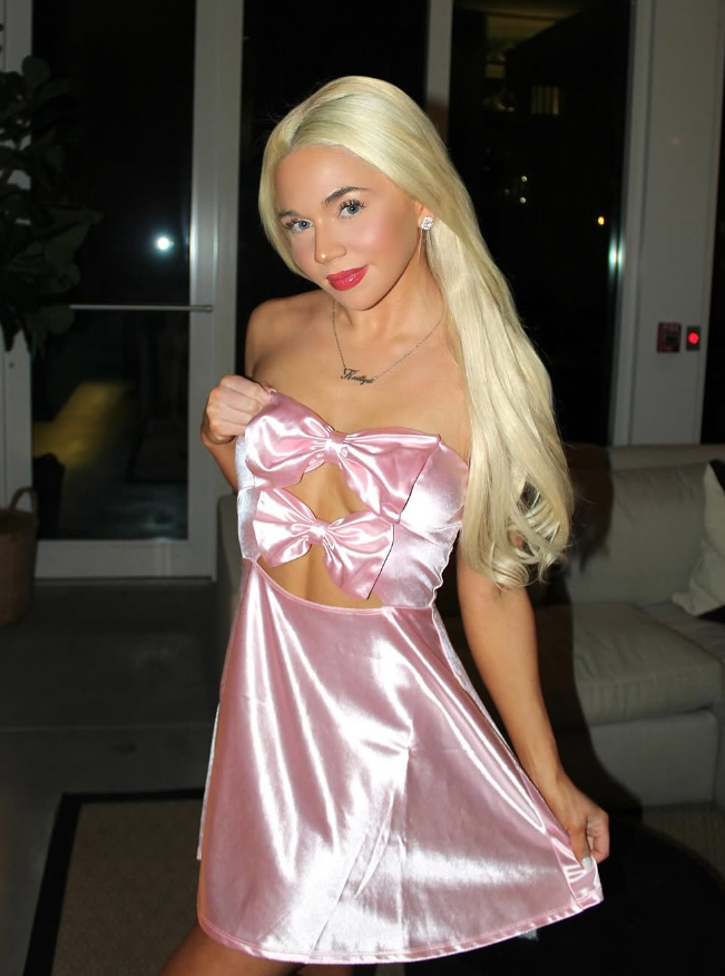 Cute Pink Bow A Line Strapless Satin Short Prom Dress Homecoming Dress SH4093