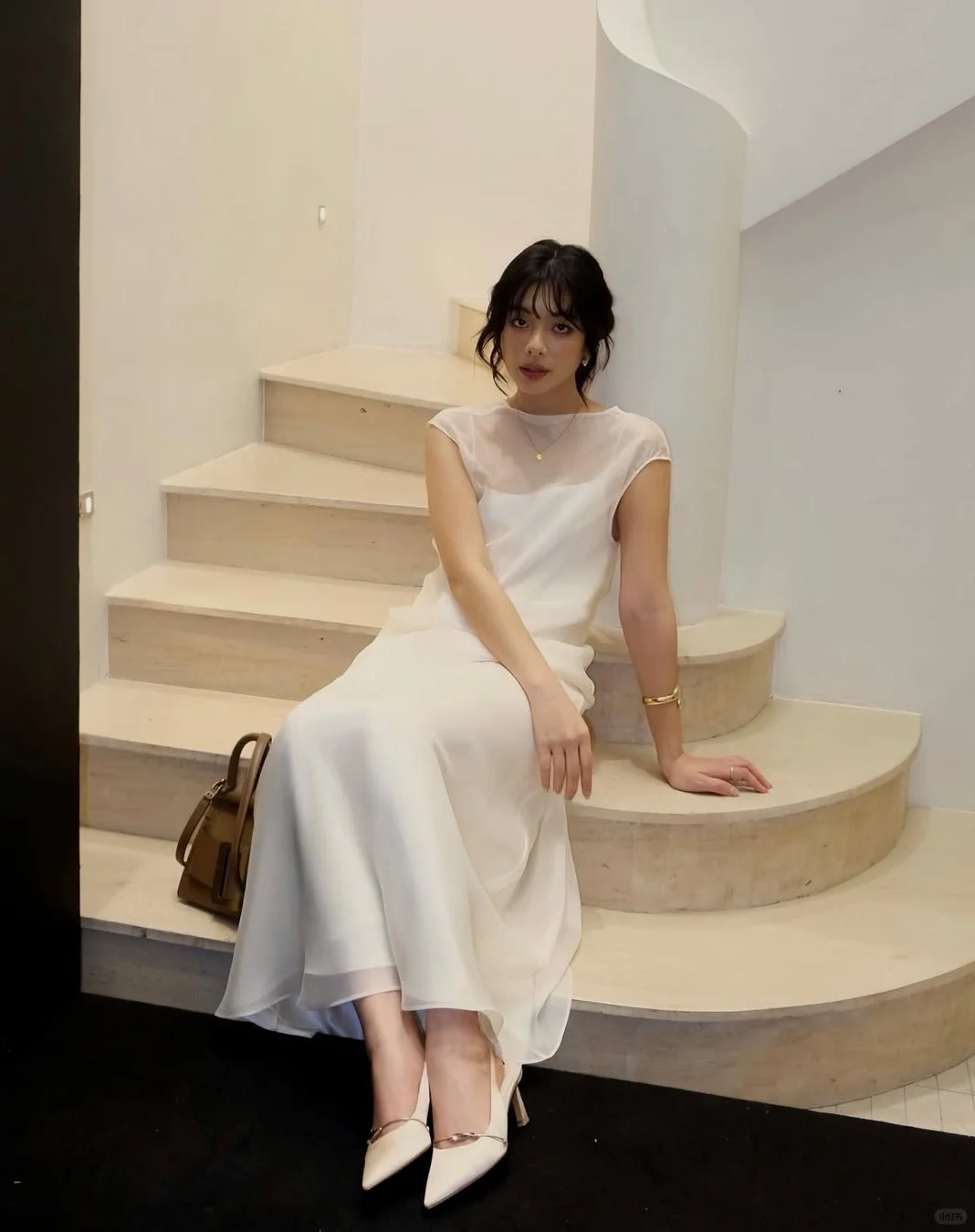 Backless Elegant A Line Spaghetti Strap Chiffon Satin Party Dress Evening Dress SH3352
