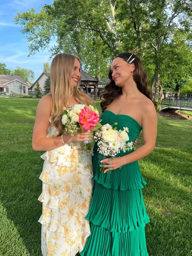 Cute A Line Sweetheart Neck Tiered Green Chiffon Long Prom Dress Graduation Prom Dress SH2604