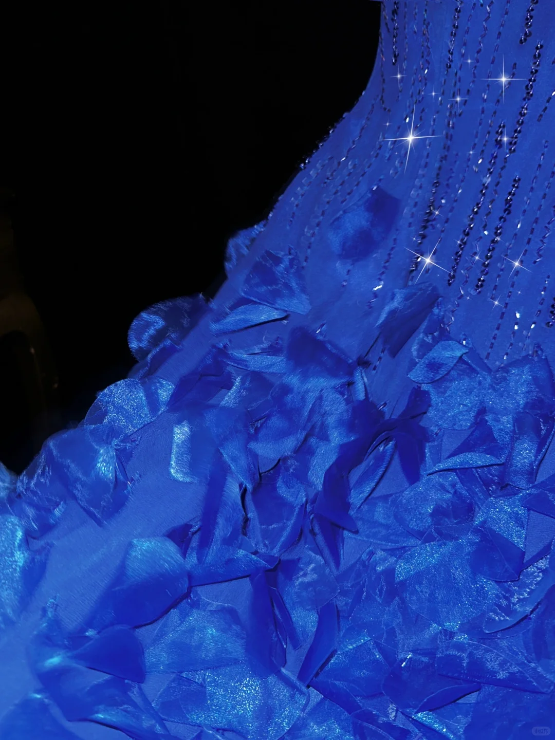 Royal Blue A Line Spaghetti Strap Beaded Appliques Chiffon Long Prom Dress Evening Dress SH3177