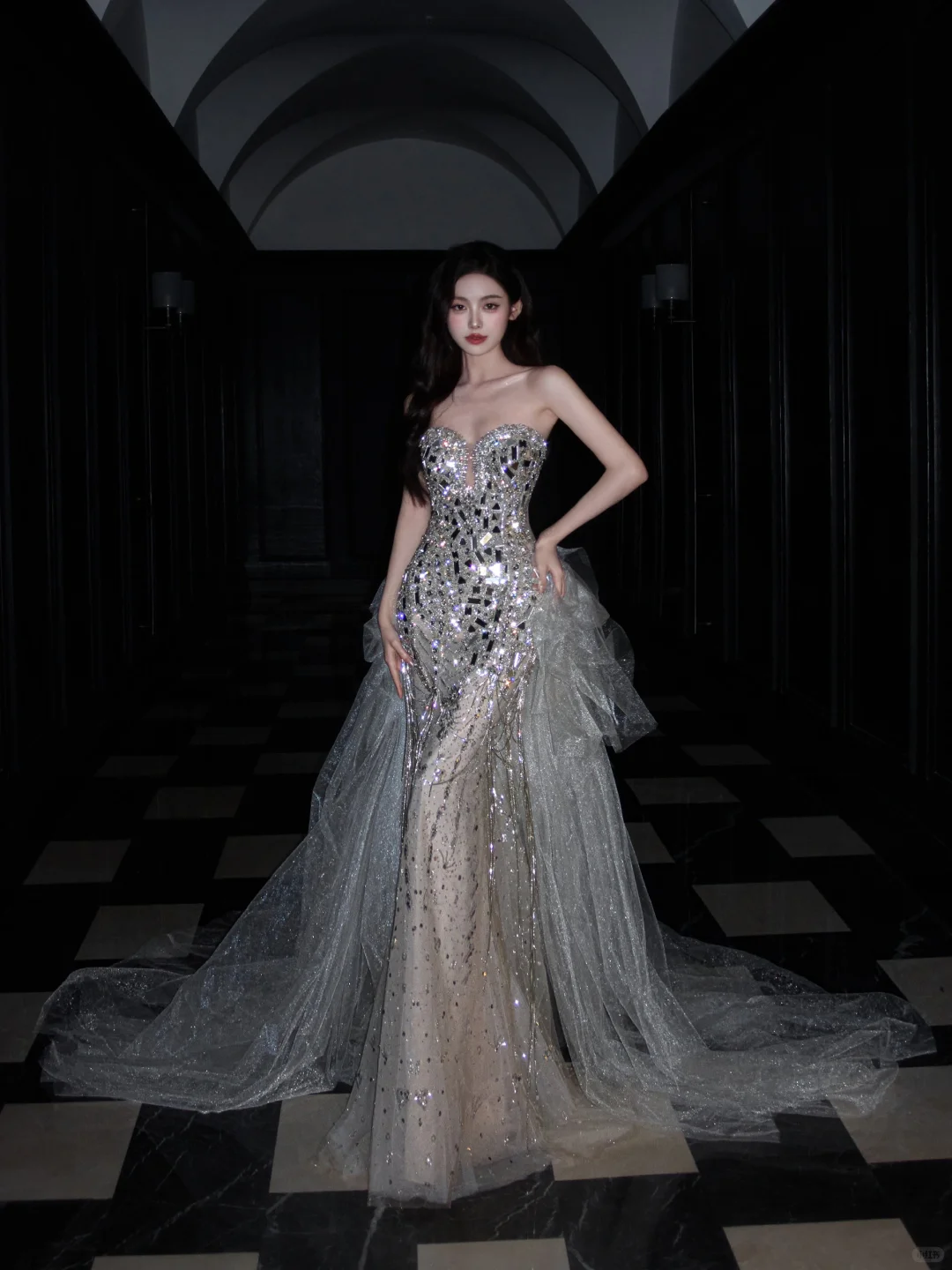Exquisite Silver Sequin Beaded Mermaid Sweetheart Neck Long Date Dress shinydress Exquisite Silver Sequin Beaded Mermaid Sweetheart Neck Long Date Dress shinydress