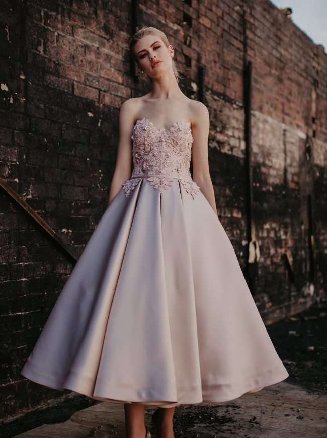 Pink A Line Sweetheart Neck Appliques Pearl Satin Party Dress Homecoming Dress SH2871