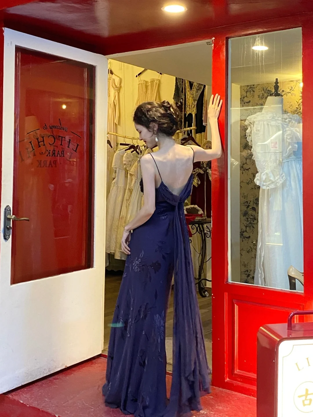 Vintage Dark Purple Sheath Spaghetti Strap Exquisite Beaded Chiffon Prom Dress 22th Birthday Dress SH4408
