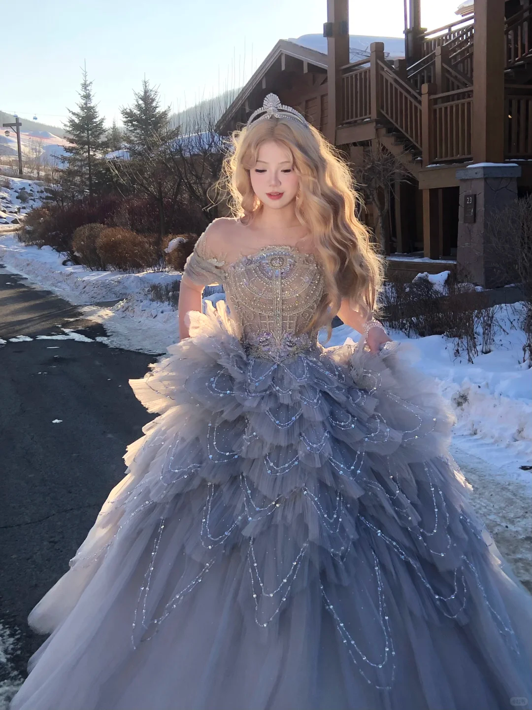 Exquisite Beaded A Line Off the Shoulder Grey Tulle Long Evening Dress Party Dress SH3487