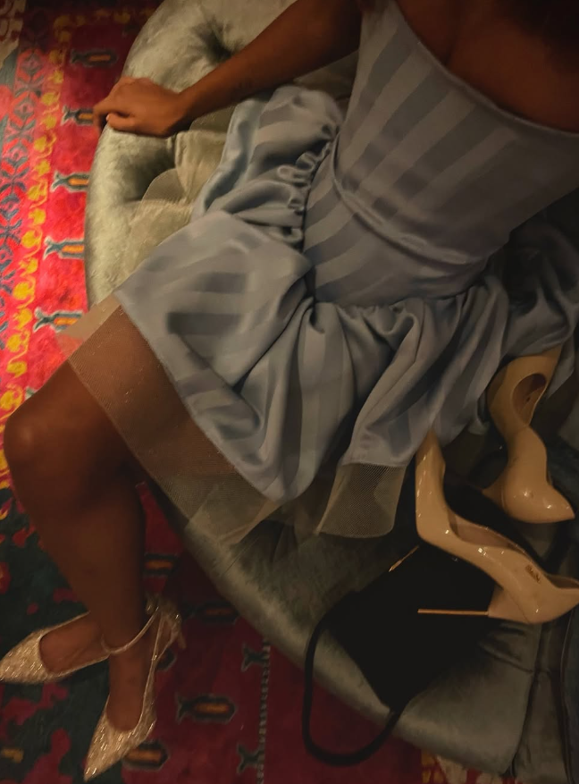 Princess A Line Strapless Blue Satin Tulle Short Homecoming Dress Birthday Dress SH2239