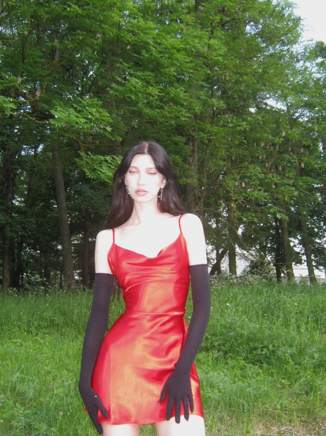 Stunning A Line Spaghetti Strap Red Satin Mini Homecoming Dress Cocktail Dress SH3955