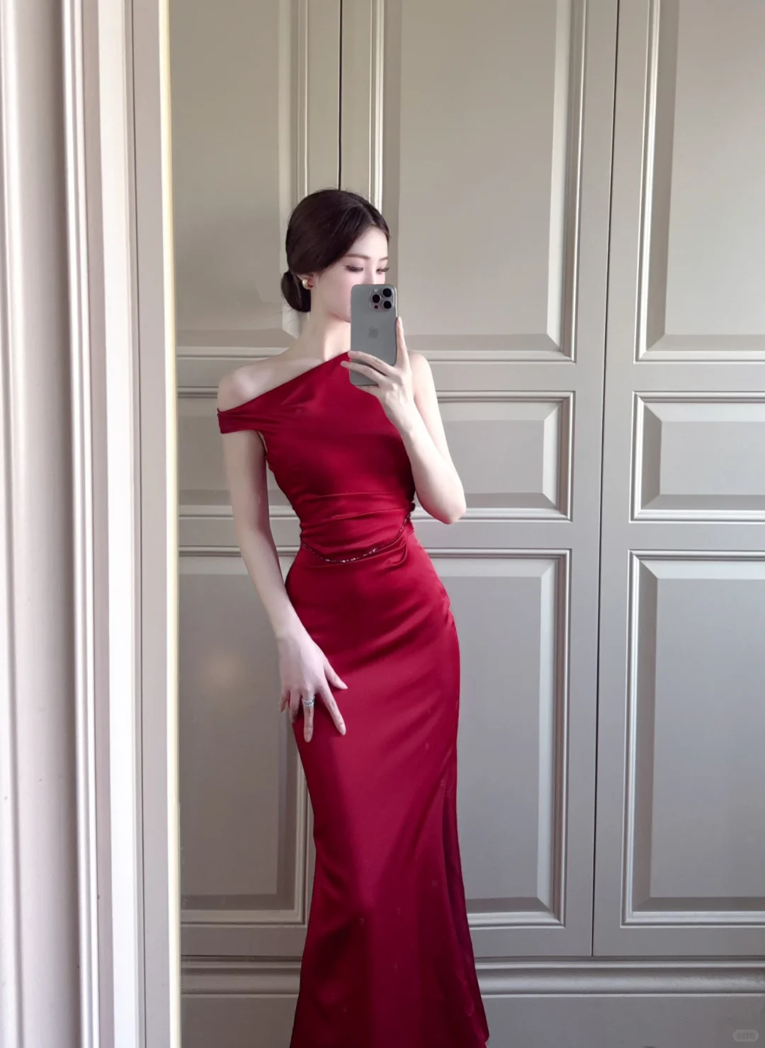 Elegant Burgundy Mermaid Beaded Satin Long Prom Dress Party Dress SH50 shinydress Elegant Burgundy Mermaid Beaded Satin Long Prom Dress Party Dress SH50 shinydress