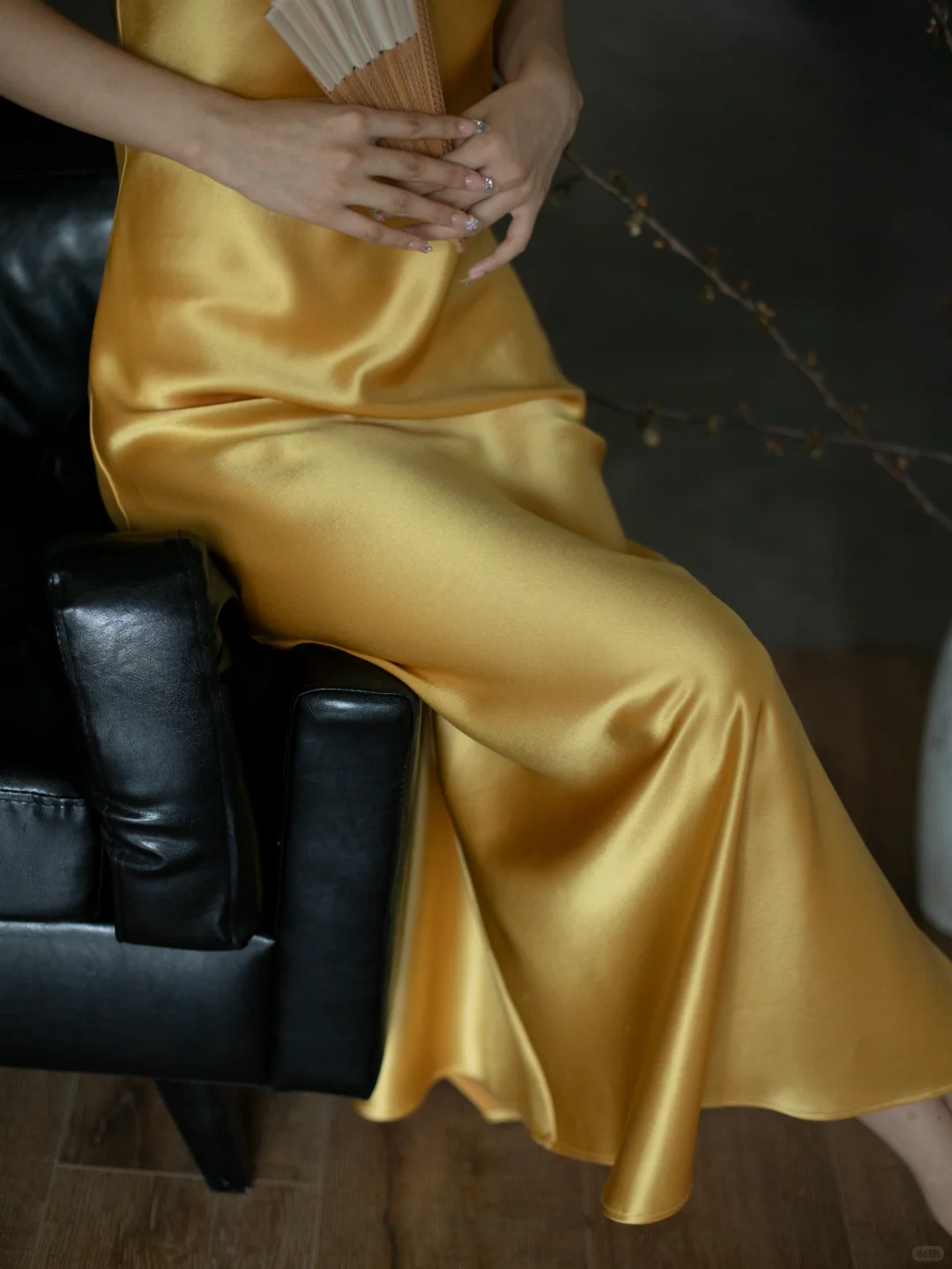 Simple Yellow A Line Spaghetti Strap Satin Open Back Prom Dress Evening Dress SH4210