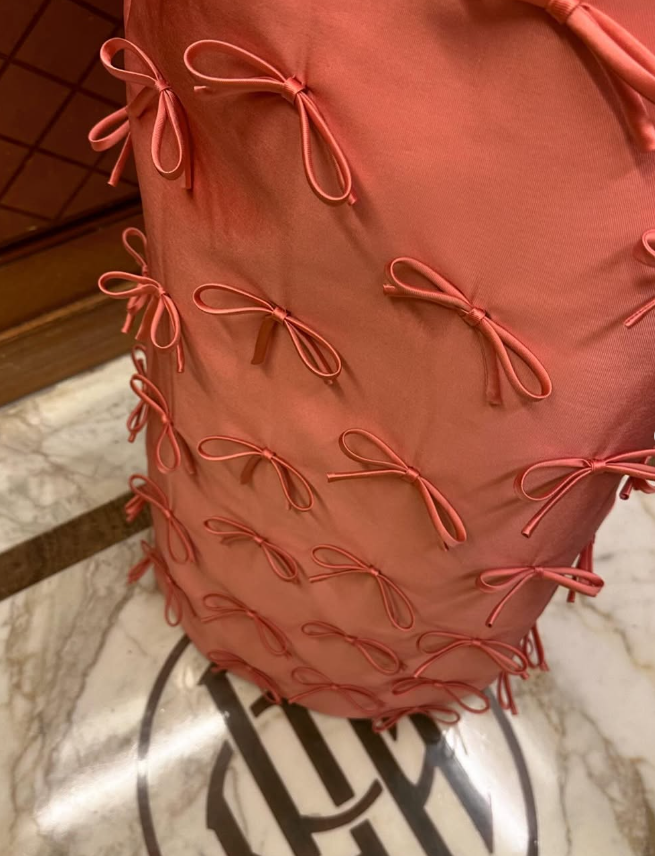 Elegant Mermaid Strapless Satin Long Prom Dress Evening Dress with Bow SH2063