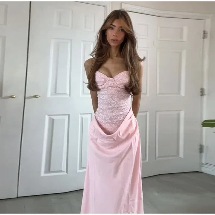 Pink Prom Dress Formal Dress Long Evening Party Dresses SH4311