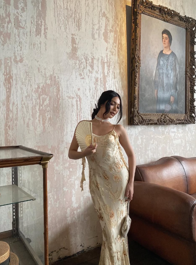 Vintage Mermaid Spaghetti Strap Beaded Ruffle Chiffon Prom Dress Evening Dress SH2070