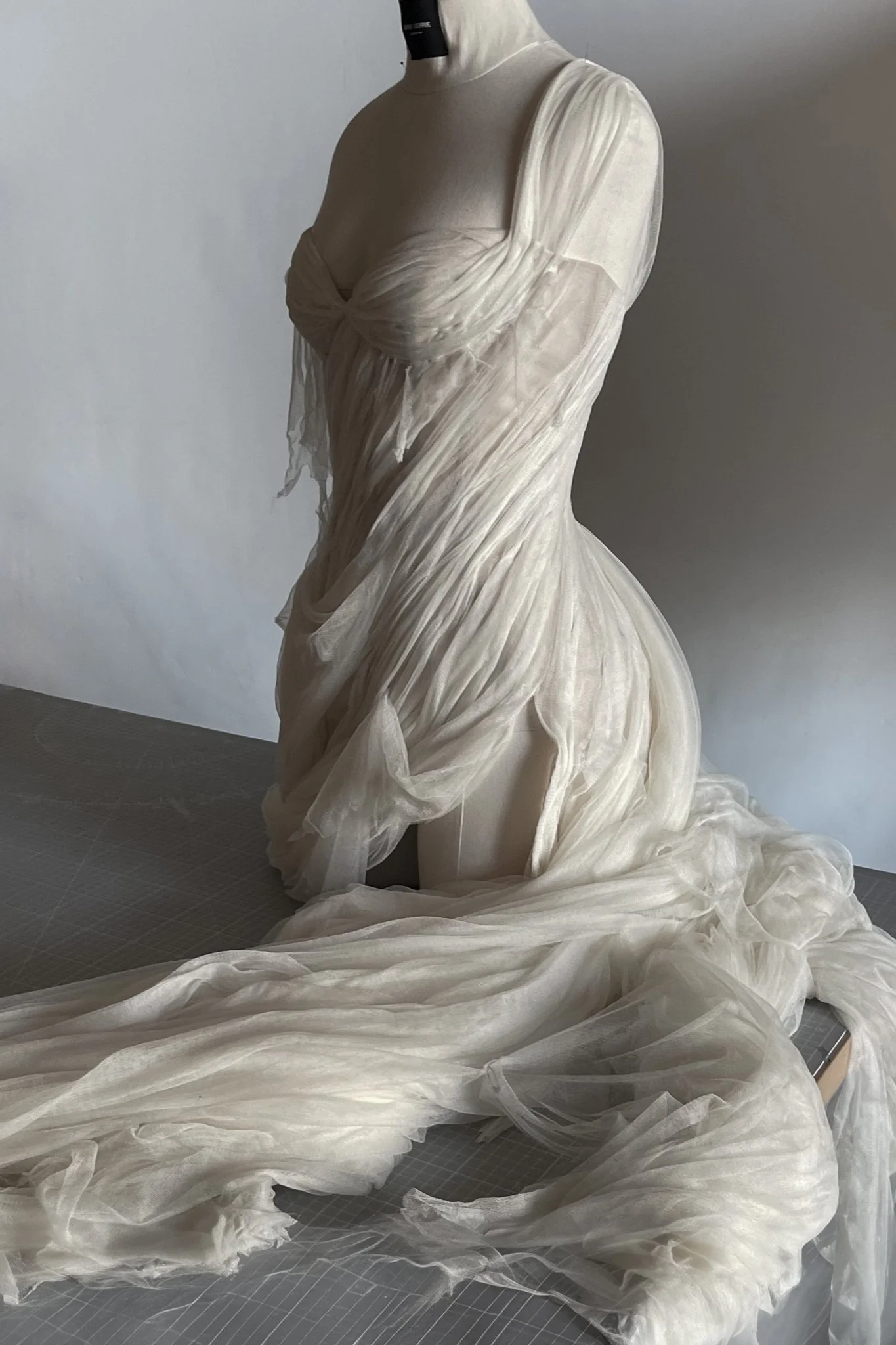 Stunning A Line Straps White Chiffon Prom Dress Evening Dress with Slit SH2259