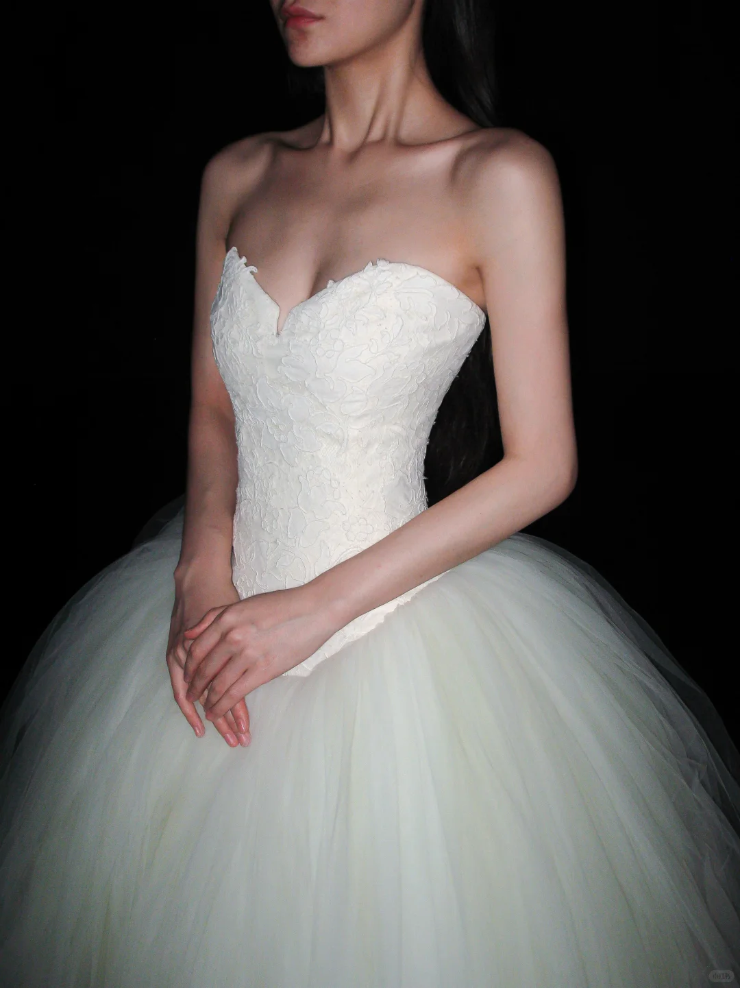 Cute Ball Gown Sweetheart Neck Lace Tulle Long Wedding Dress SH6624