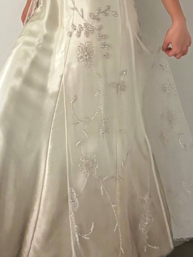 Vintage A Line Spaghetti Strap Beaded Tulle Grey Ombre Satin Prom Dress Graduation Prom Dress SH2659