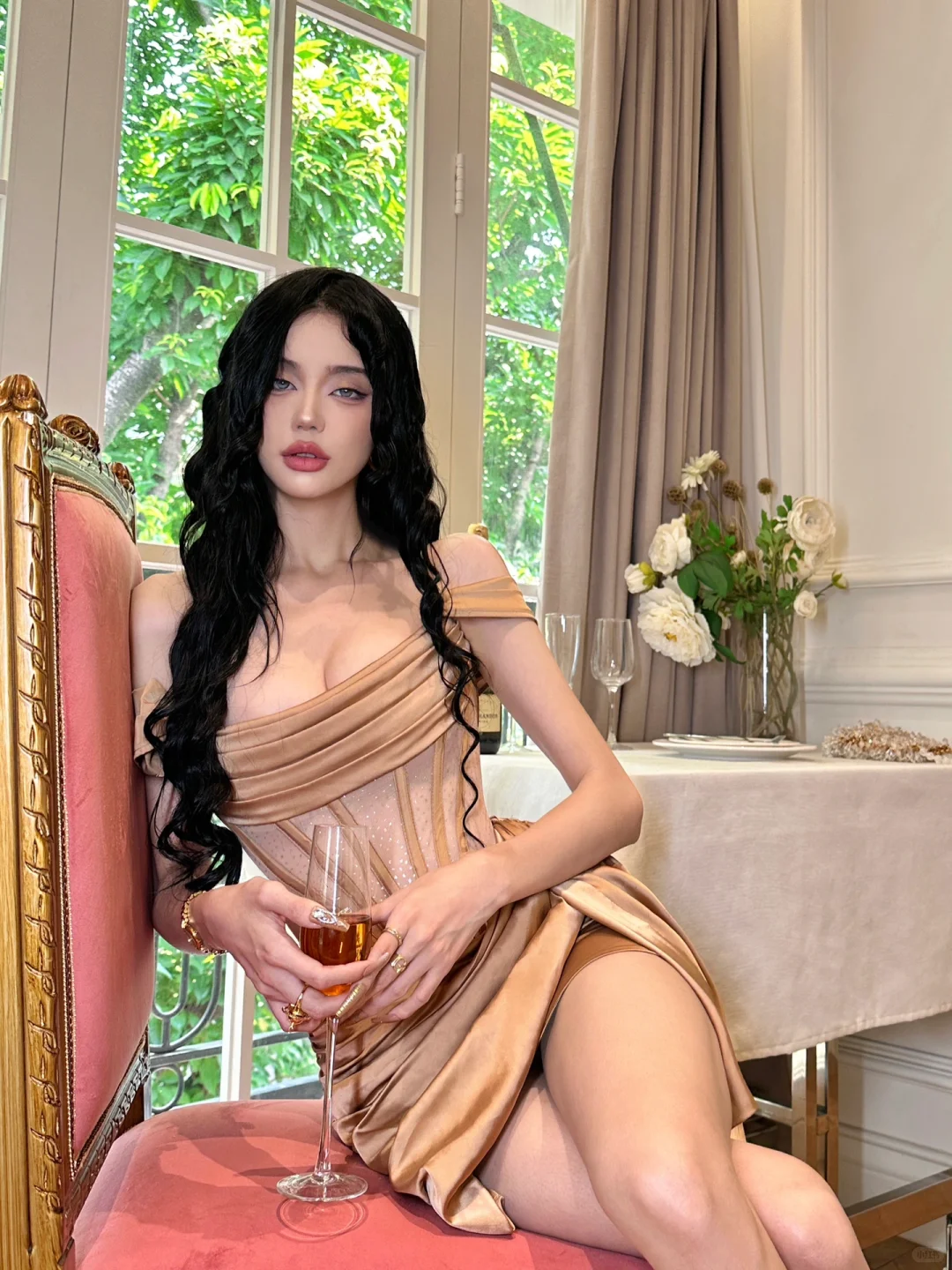 Brown Sheath Off the Shoulder Corset Pleated Tulle Satin Mini Prom Dress Homecoming Dress SH4468