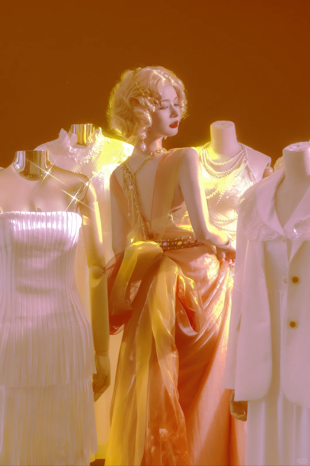 Dreamy A Line Straps Beaded Orange Tulle Prom Dress Graduation Prom Dress SH2656