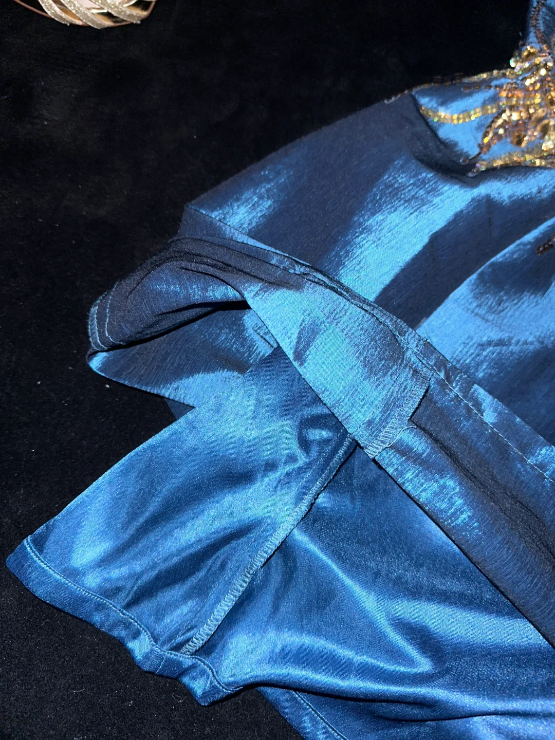 Royal Blue A Line Sweetheart Neck Sequin Beaded Satin Short Homecoming Dress SH3145