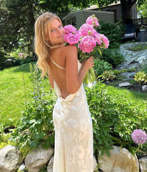 Chic Spaghetti Straps Print White Prom Dress Long Party Dress Evening Dress SH1078