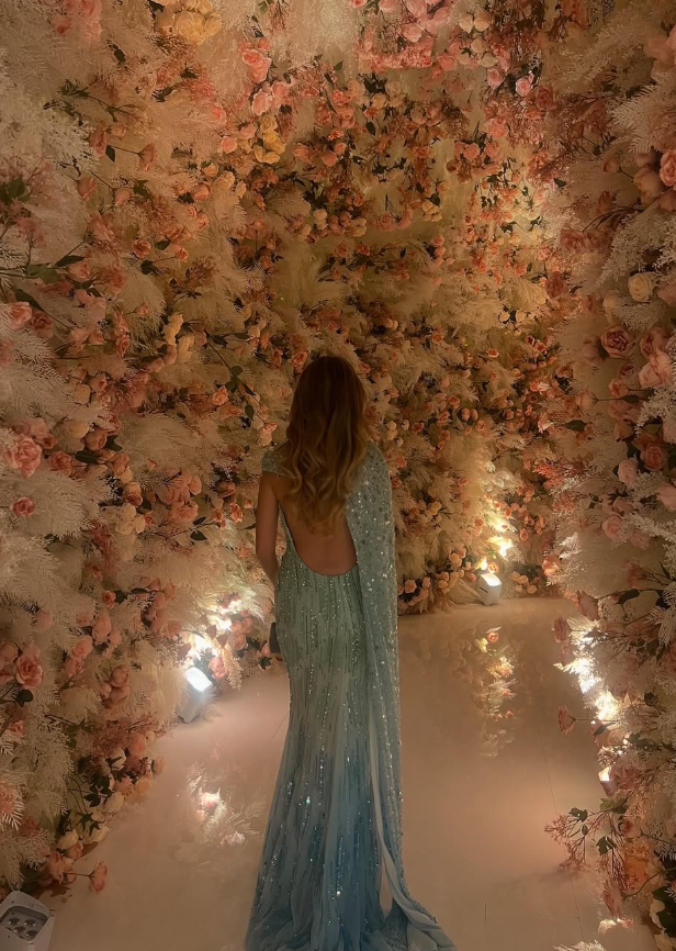 Green Blue Ombre Mermaid Exquisite Beaded Sequin Backless Tulle Prom Dress Wedding Guest Dress SH4725