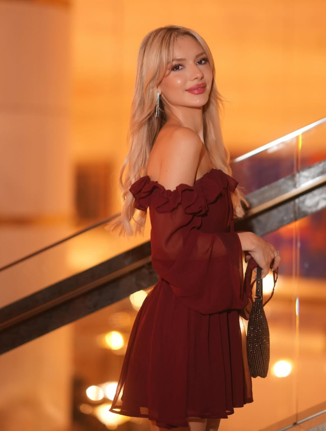 Burgundy A Line Long Sleeve Chiffon Short Homecoming Dress Cocktail Dress SH3591