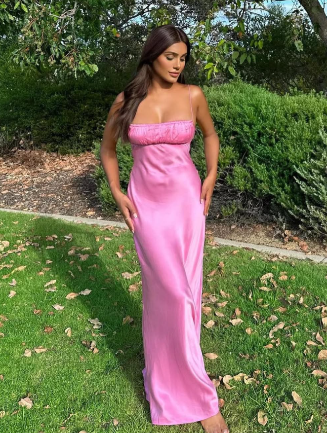 Backless Sapaghetti Straps Long Evening Gown Prom Dress SH1059
